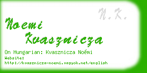 noemi kvasznicza business card
